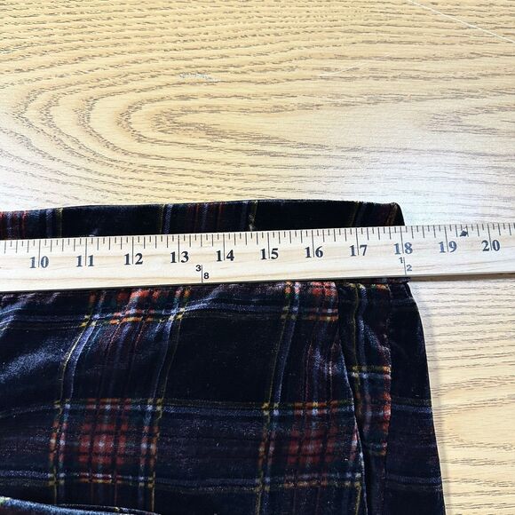 J.Crew Velvet Peyton Wide Leg Pants Womens 14T Tall Stewart Tartan Plaid Holiday - Picture 10 of 14